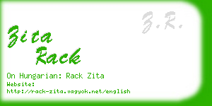 zita rack business card